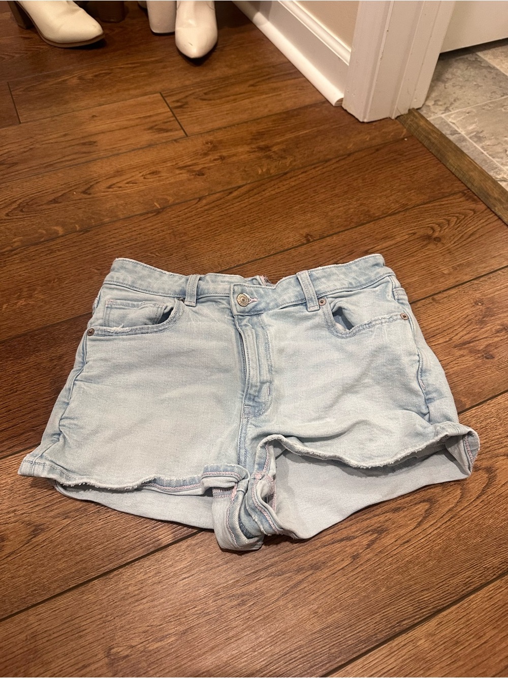 American Eagle Outfitters Light Blue Denim Cutoff Shorts